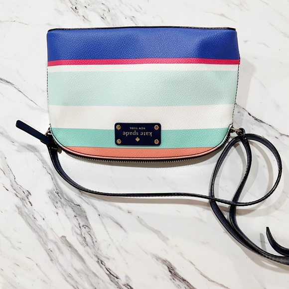 Kate Spade Striped Crossbody Purse - Picture 14 of 14